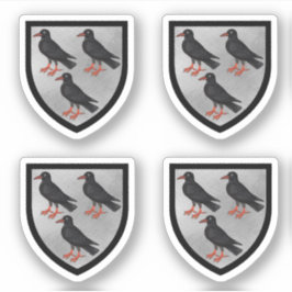 Toegewezen armen van St. Thomas Becket - 4Up Silve Sticker