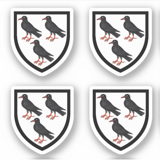 Toegewezen armen van St. Thomas Becket - 4Up White Sticker (Voorkant)