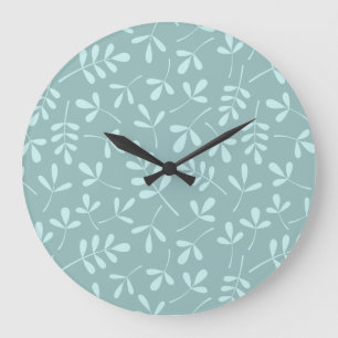 Toegewezen licht op het mediane Blauwgroen lederen Grote Klok