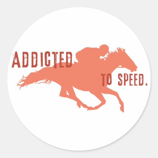 Toegewezen op snelheid ronde sticker (Voorkant)