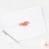 Toegewezen op snelheid ronde sticker (Envelop)