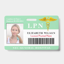 Toegewezen praktijkverpleegkundige | ID Medische f Badge