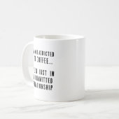 Toegewijd aan de grappige koffie koffiemok (Voorkant links)