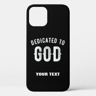 TOEGEWIJD AAN GOD AANPASBARE KOELE WITTE TEKST Case-Mate iPhone CASE