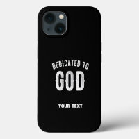 TOEGEWIJD AAN GOD AANPASBARE KOELE WITTE TEKST