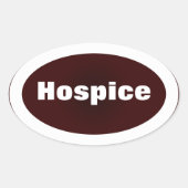 Toegewijd aan Hospice Ovale Sticker (Voorkant)