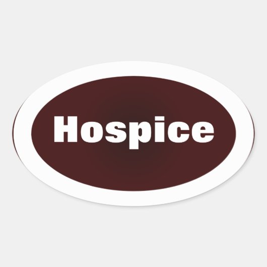 Toegewijd aan Hospice Ovale Sticker (Voorkant)