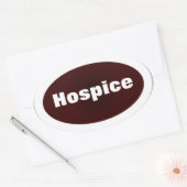 Toegewijd aan Hospice Ovale Sticker (Envelop)