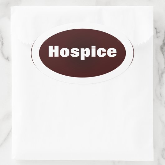 Toegewijd aan Hospice Ovale Sticker (Tas)