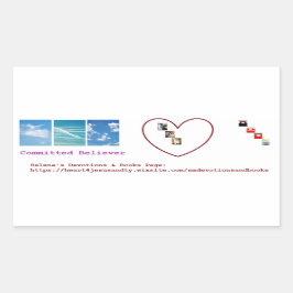 TOEGEWIJD AAN RECHTHOEKIGE STICKER