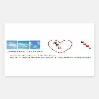 TOEGEWIJD AAN RECHTHOEKIGE STICKER