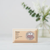 Toegewijd verpleegkundige axioma visitekaartje (Staand voorkant)