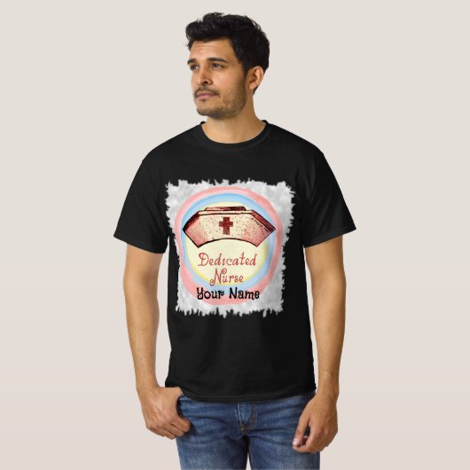 Toegewijd verpleegkundige pet t-shirt (Voorkant volledig)