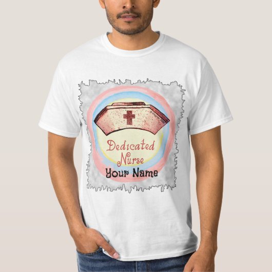Toegewijd verpleegkundige pet t-shirt (Voorkant)