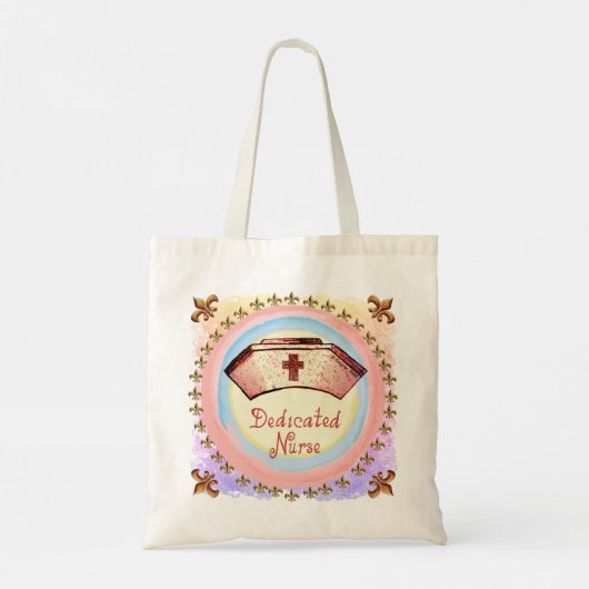 Toegewijd verpleegkundige pet tote bag (Achterkant)