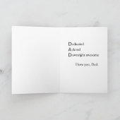 Toegewijde Aanbidde Vaderdag Kaart (Binnen)