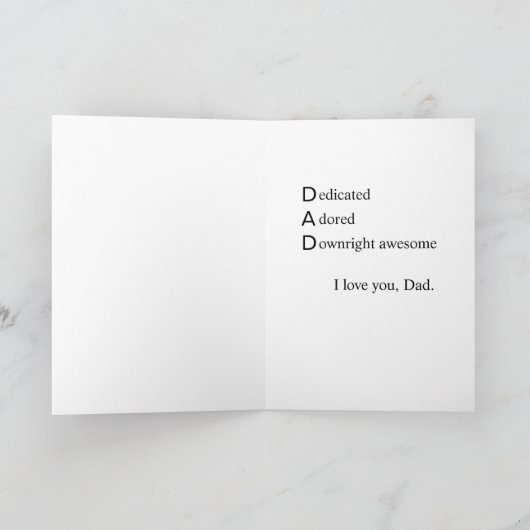 Toegewijde Aanbidde Vaderdag Kaart (Binnen)