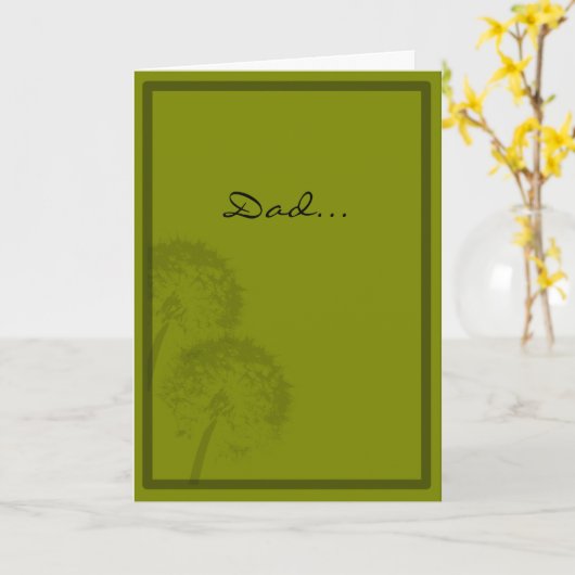 Toegewijde Aanbidde Vaderdag Kaart (Gele Bloem)