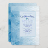 Toegewijde blauwe bevestiging Uitnodiging (Voorkant / Achterkant)