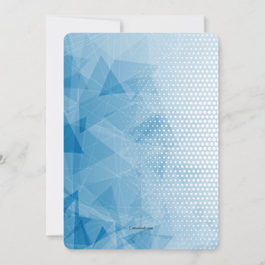 Toegewijde blauwe bevestiging Uitnodiging (Achterkant)