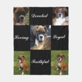 TOEGEWIJDE BOXERHOND fleece Deken (Voorkant)