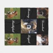 TOEGEWIJDE BOXERHOND fleece Deken (Voorkant (Horizontaal))