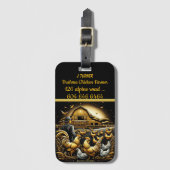 Toegewijde Brahma-boer bij schemering Bagagelabel (Voorkant (verticaal))