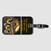 Toegewijde Brahma-boer bij schemering Bagagelabel (Voorkant (horizontaal))