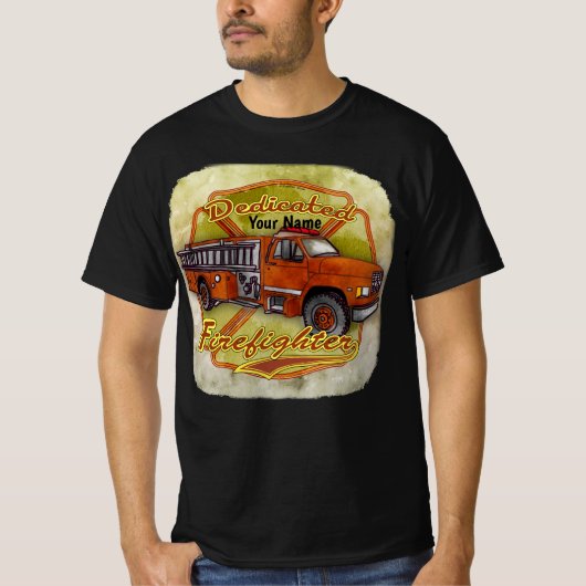 Toegewijde brandweerman t-shirt (Voorkant)