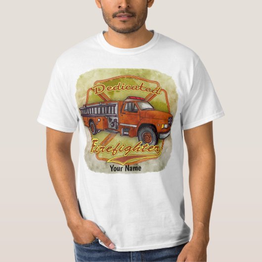 Toegewijde brandweerman t-shirt (Voorkant)