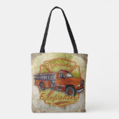 Toegewijde brandweerman tote bag (Achterkant)