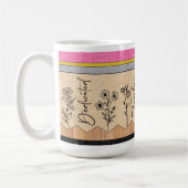 Toegewijde docent Mok cadeau, leer bloemenkoffie (Links)