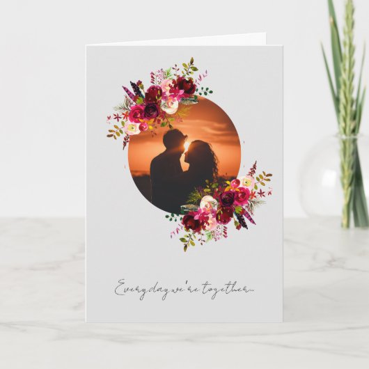 Toegewijde genegenheid - Grijze Valentijnsdag kaar (Voorkant)