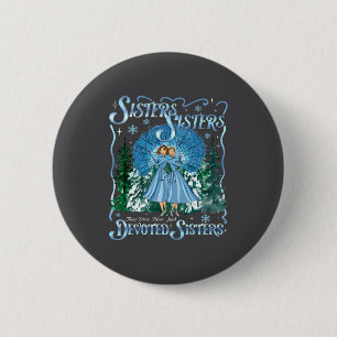 Toegewijde Zusters Prettig Kerstfeest Witte Kerst Ronde Button 5,7 Cm