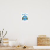 Toegewijde Zusters Witte Kerstmis Merry Christmas Poster (Keuken)