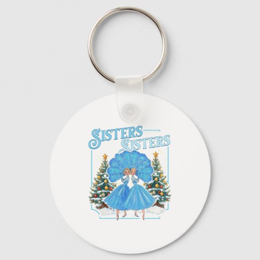 Toegewijde Zusters Witte Kerstmis Merry Christmas Sleutelhanger (Voorkant)