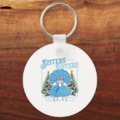 Toegewijde Zusters Witte Kerstmis Merry Christmas Sleutelhanger (Voorkant)