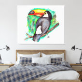 Toekan Canvas Afdruk (Insitu (Slaapkamer))