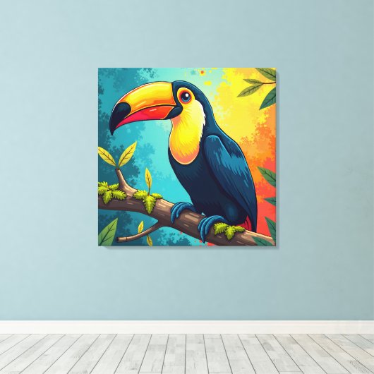 Toekans Canvas Afdruk (Insitu (Houten vloer))