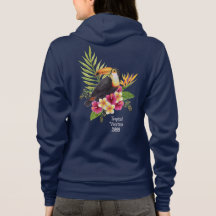 Toekanvogel te midden van tropische bloemen, vakan