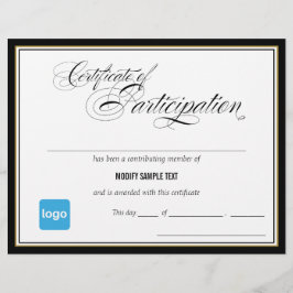 Toekenning van een bewijs van deelneming - Logo to