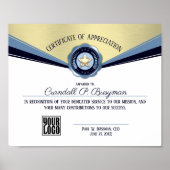 Toekenning van een certificaat van uitmuntende wer poster (Voorkant)