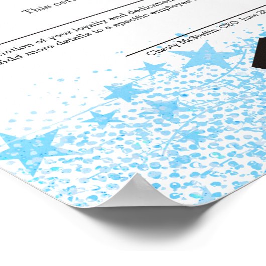 Toekenning van een certificaat van uitmuntende wer poster (Hoek)