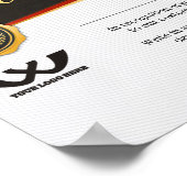 Toekenning van een certificaat van uitmuntende wer poster (Hoek)