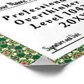 Toekenning van een certificaat voor professionele  poster (Hoek)