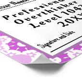 Toekenning van een certificaat voor professionele poster (Hoek)