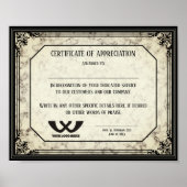 Toekenning van het bewijs van waardering van het p poster (Voorkant)