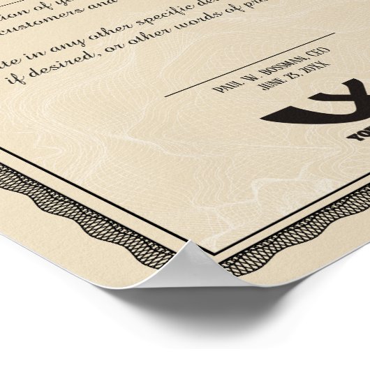 Toekenning van het bewijs van waardering van het p poster (Hoek)