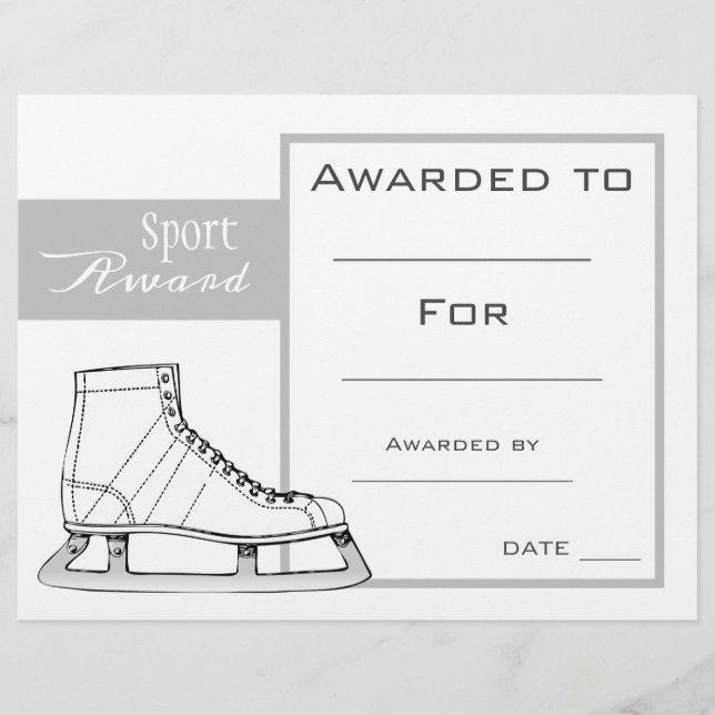 Toekenning van sportijsschaatsen (Voorkant)