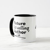 Toekomst Best verkopende auteur, inktdruppel Mok (Voorkant links)